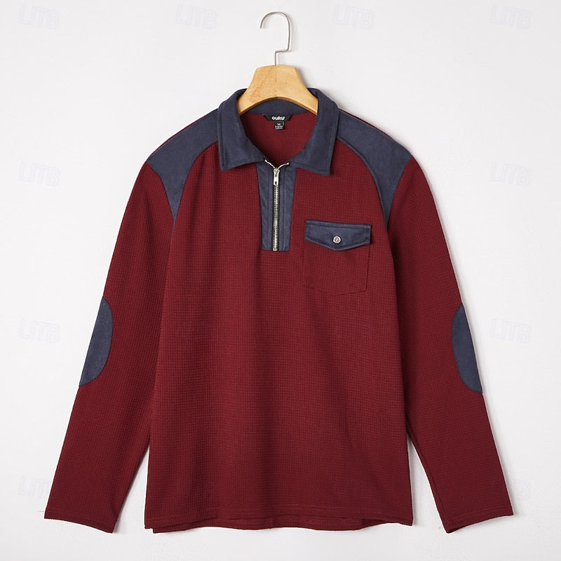 Quarter-Zip Textured Sweater