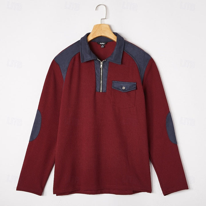 Quarter-Zip Textured Sweater