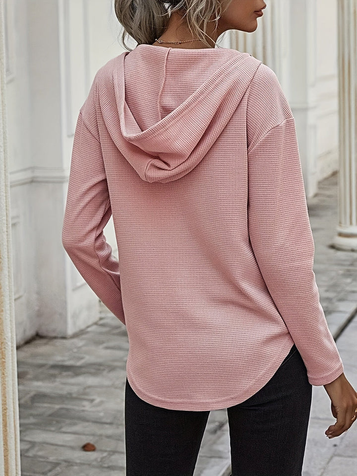 Relaxed V-Neck Hoodie