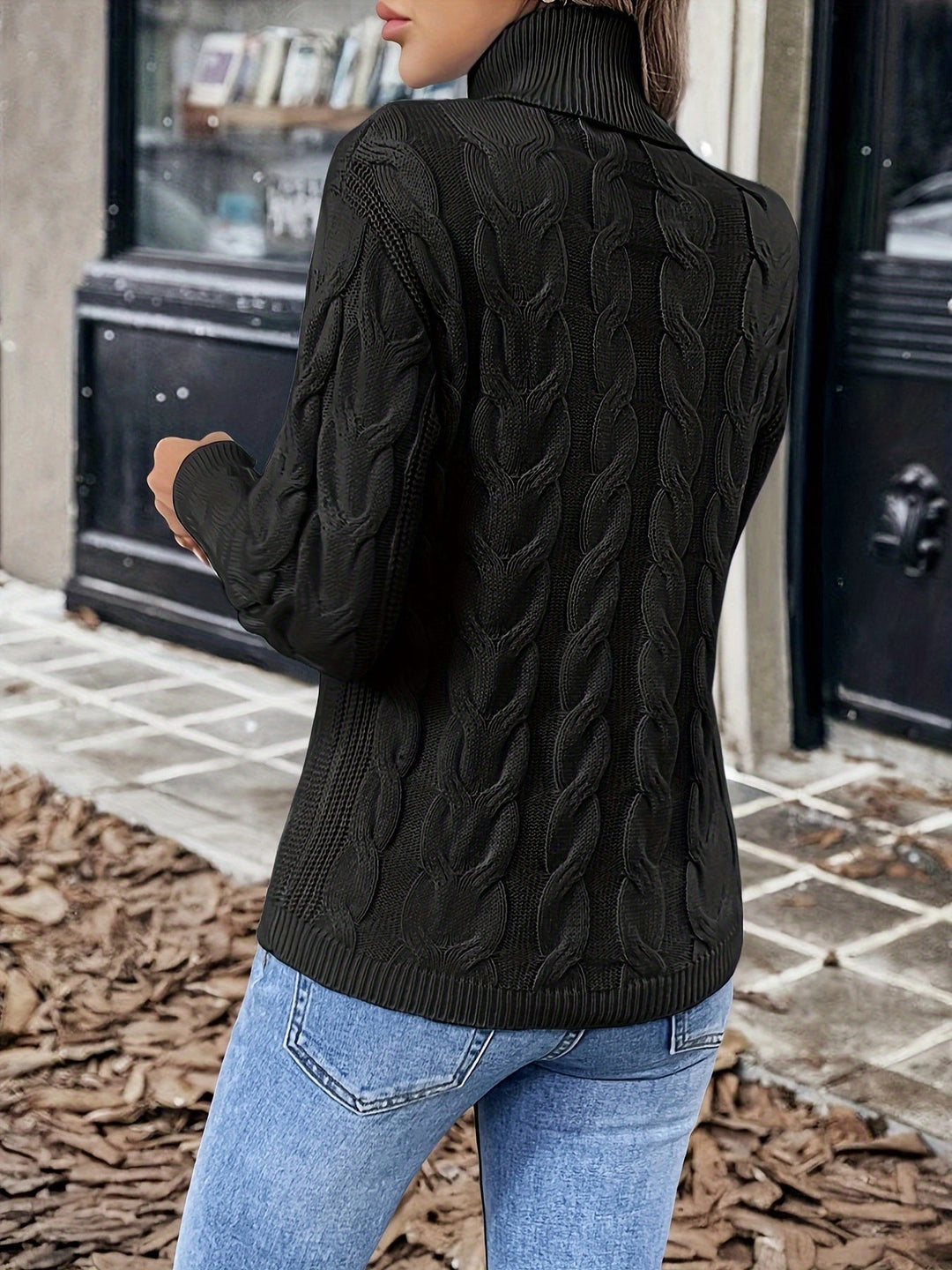 Cozy Cable-Knit Turtleneck Sweater