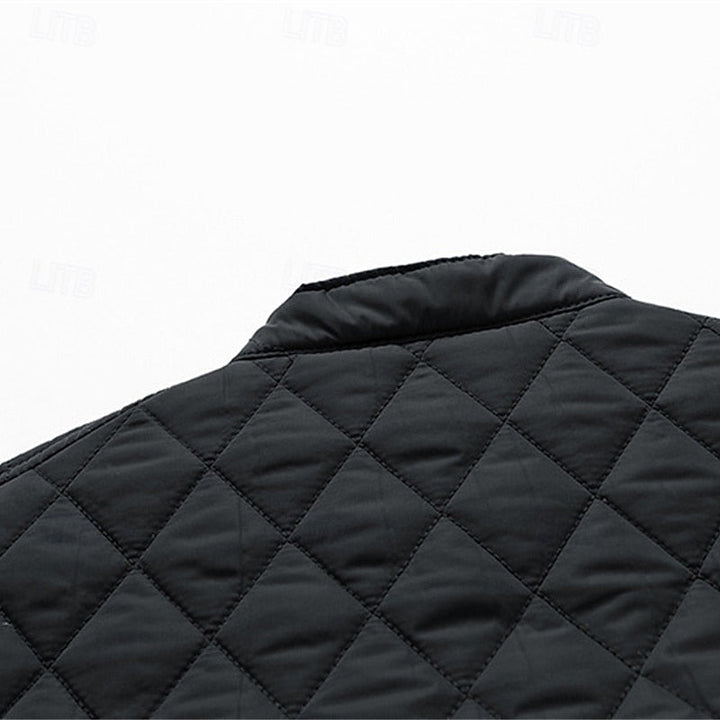 Quilted Stand-Collar Jacket