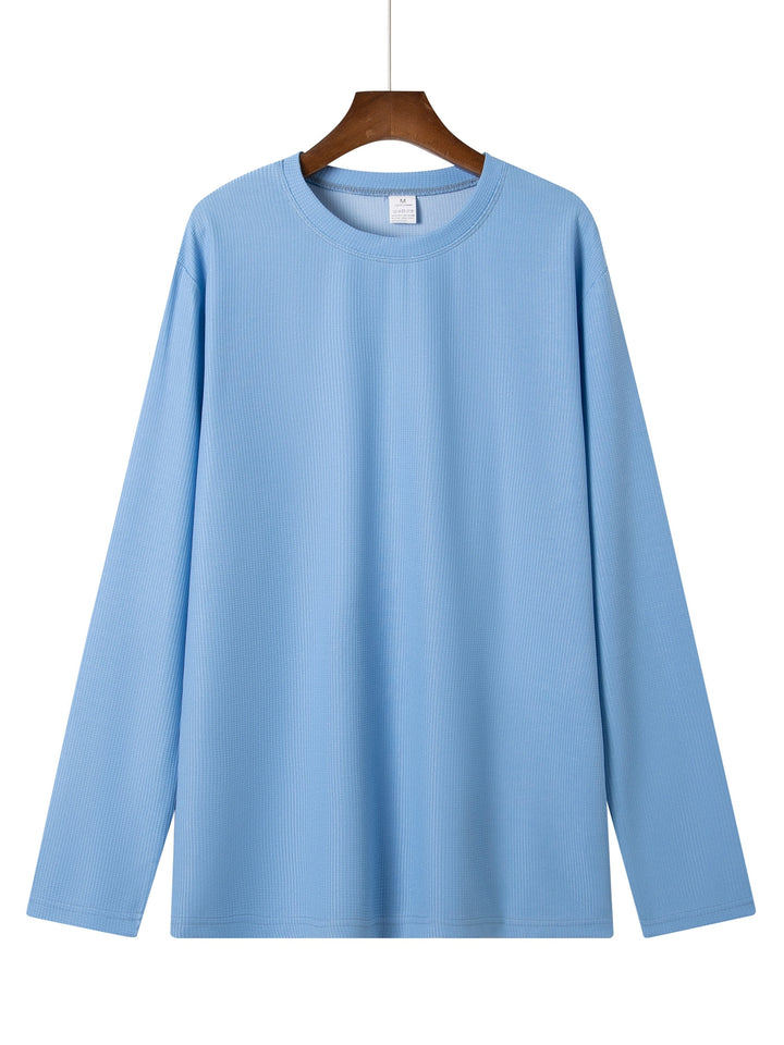 Textured Long-Sleeve Top
