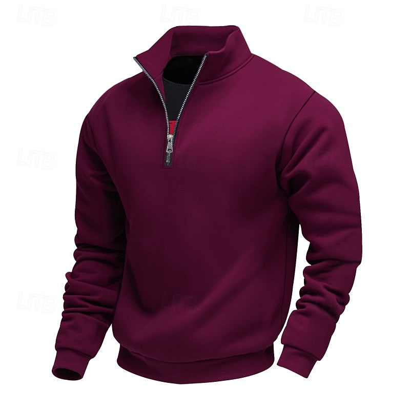 Refined Quarter-Zip Sweatshirt