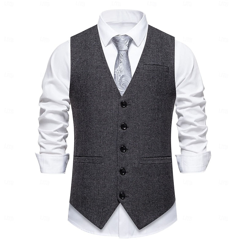 Tailored Single-Breasted Vest