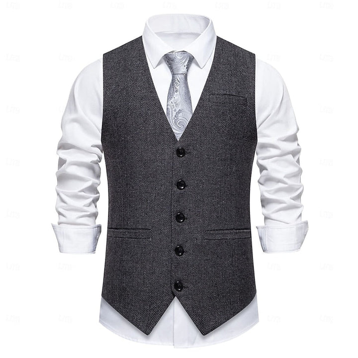 Tailored Single-Breasted Vest