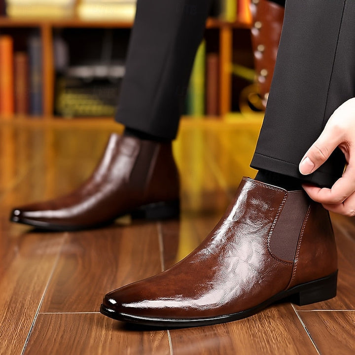 Polished Ankle Chelsea Boots