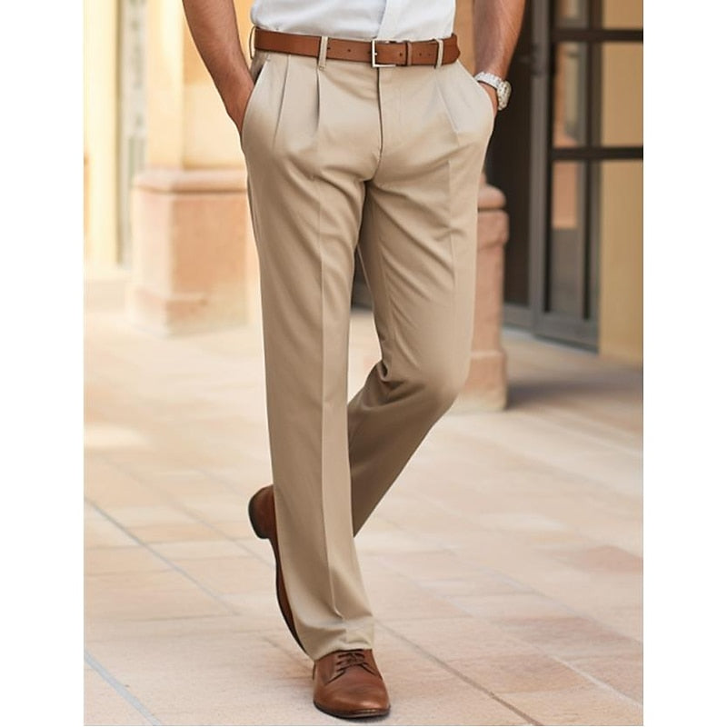 Tailored Straight-Leg Pants