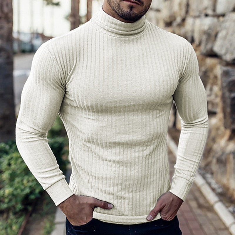 Refined Ribbed Turtleneck