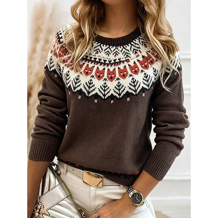 Patterned Knit Sweater