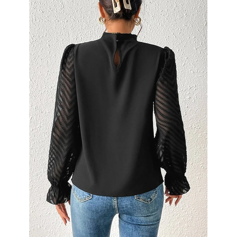Elegant High-Neck Blouse