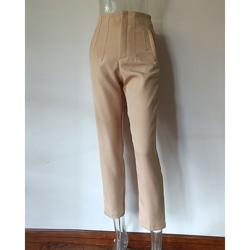 High-Waisted Tailored Pants