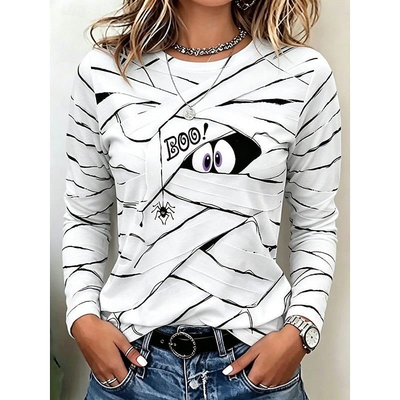 Playful Halloween Long-Sleeve Top