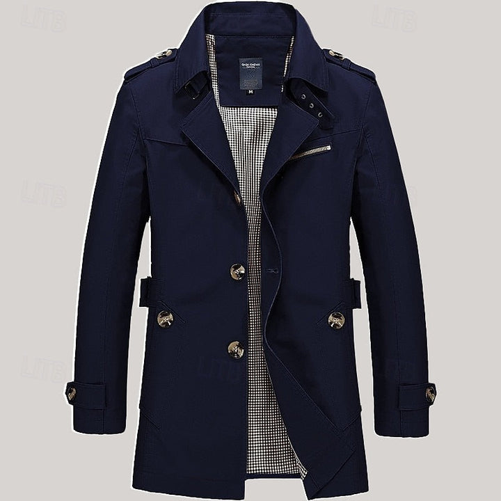 Refined Single-Breasted Trench Coat