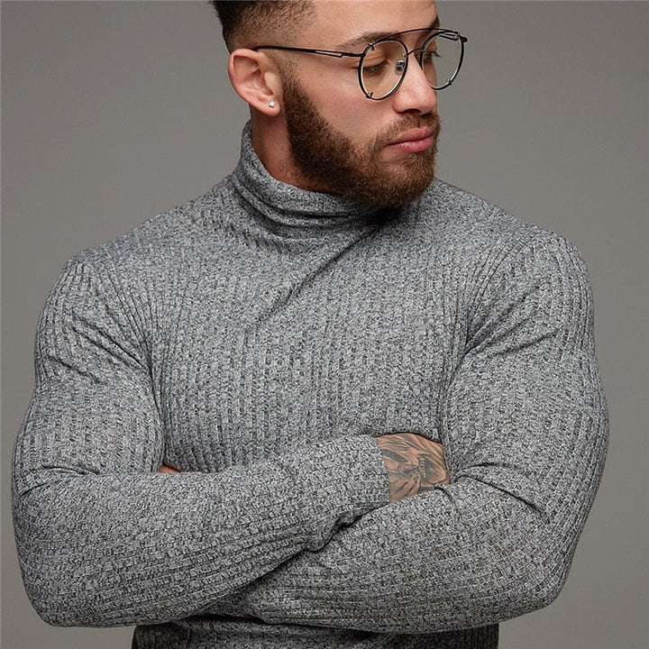 Refined Ribbed Turtleneck