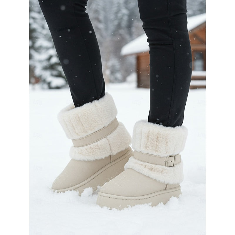 Cozy Fur-Trimmed Snow Boots