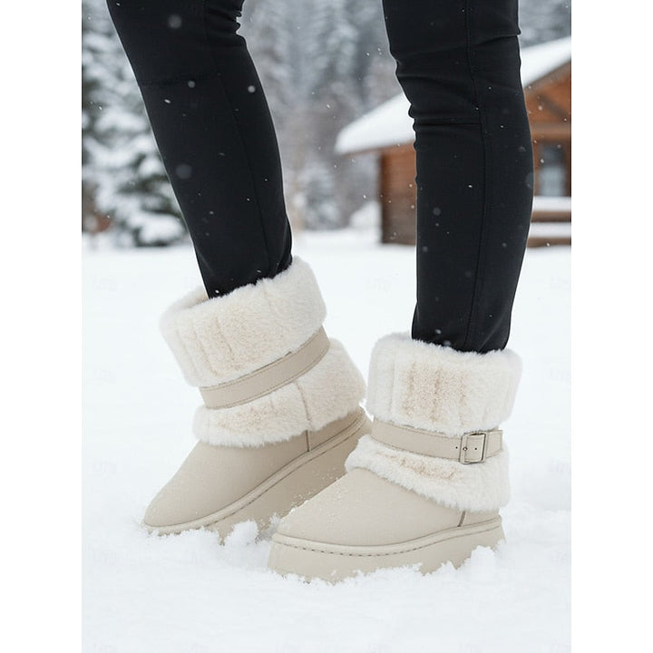 Cozy Fur-Trimmed Snow Boots