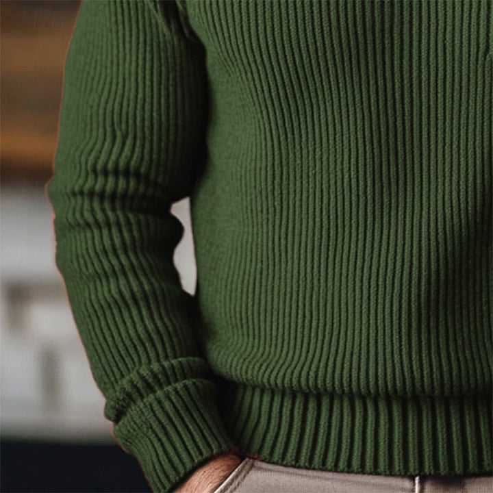 Ribbed Turtleneck Sweater