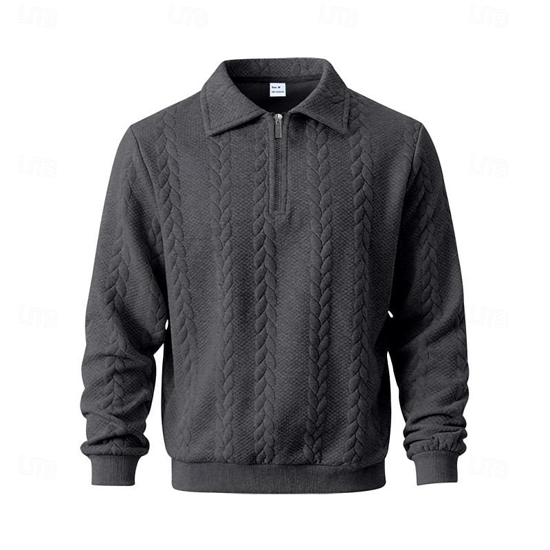Collared Quarter-Zip Sweater