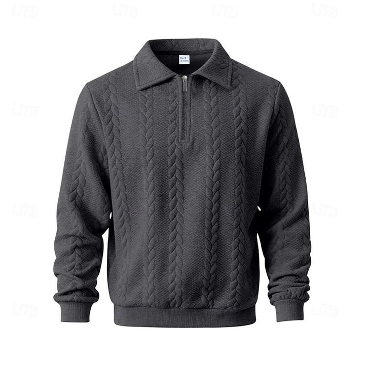 Collared Quarter-Zip Sweater