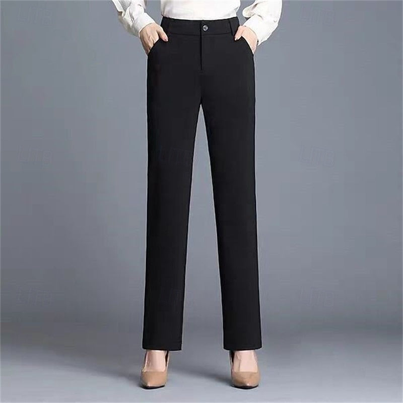 Tailored Straight-Leg Pants