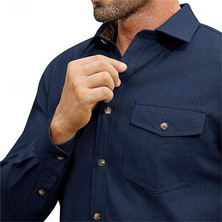 Rugged Button-Front Overshirt