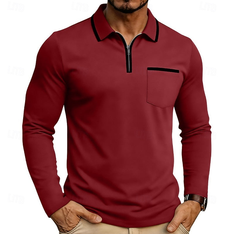 Refined Quarter-Zip Polo Shirt