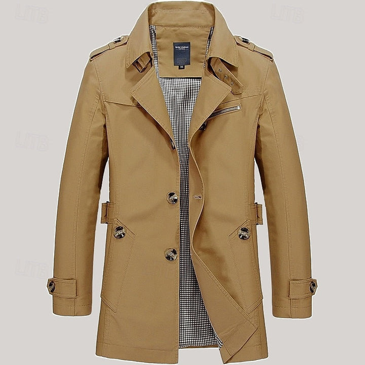 Refined Single-Breasted Trench Coat