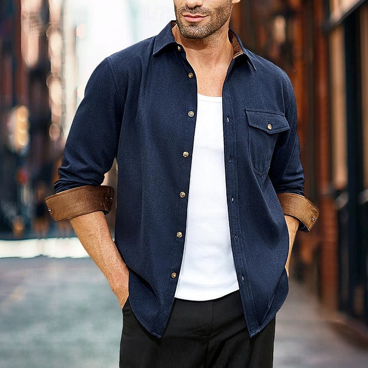 Rugged Button-Front Overshirt