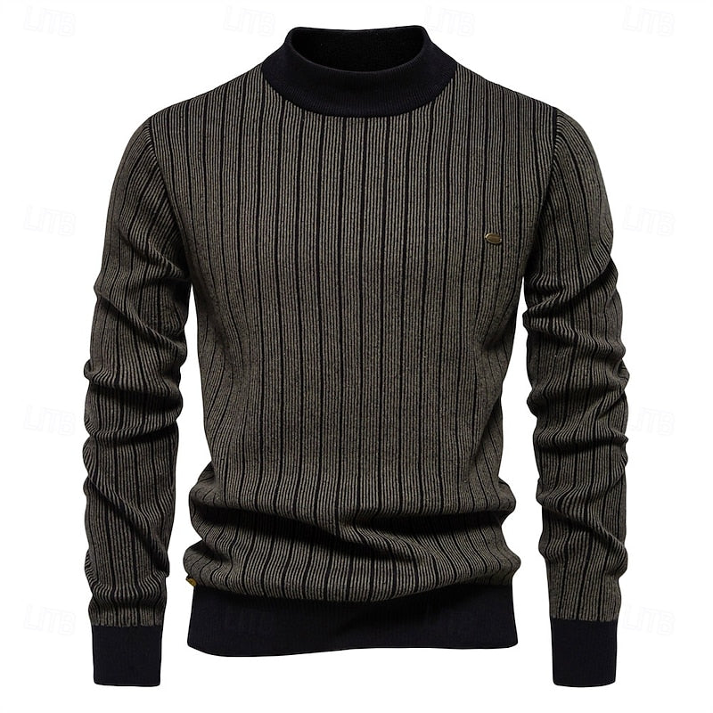 Ribbed Mock Neck Sweater