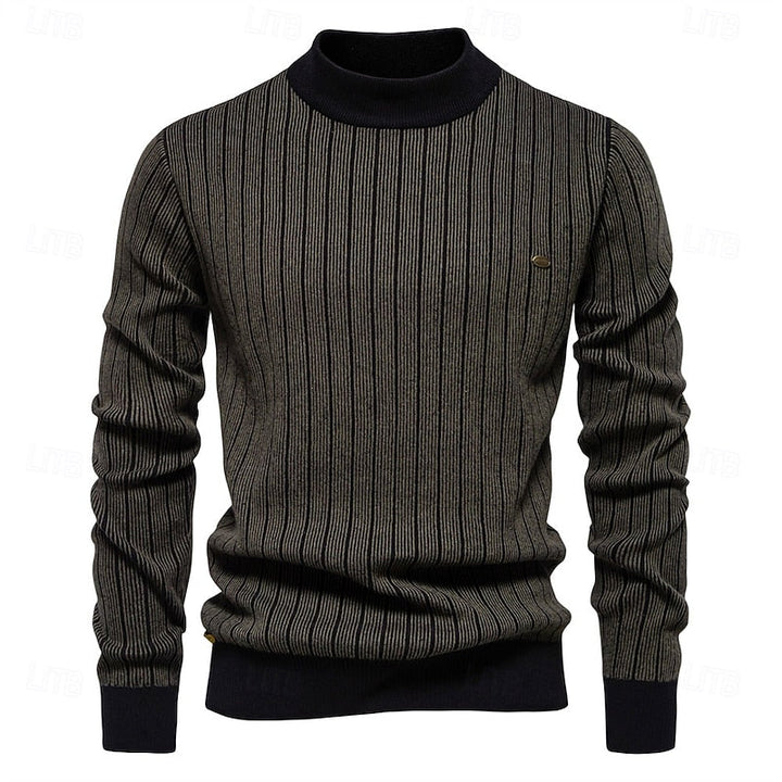 Ribbed Mock Neck Sweater