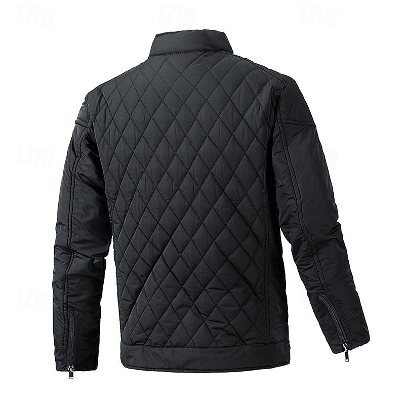 Quilted Stand-Collar Jacket