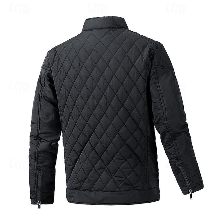 Quilted Stand-Collar Jacket