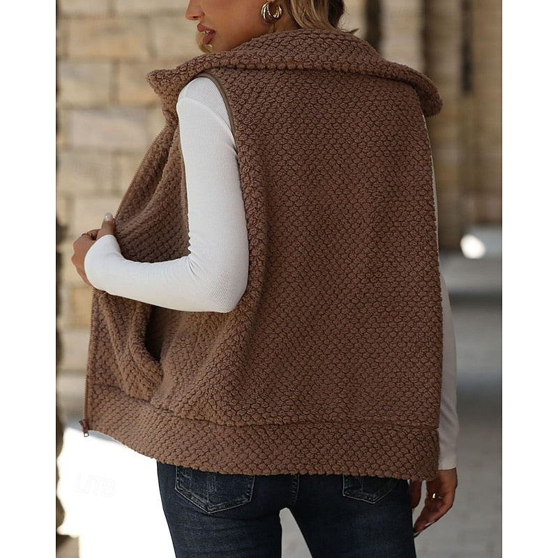 Cozy Textured Zip Vest