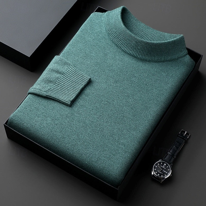 Ribbed High-Neck Sweater