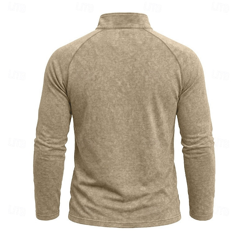 Relaxed Zip-Neck Top