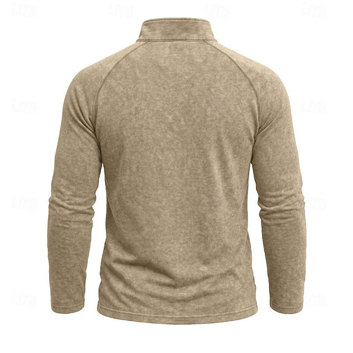 Relaxed Zip-Neck Top