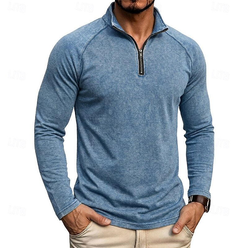 Relaxed Zip-Neck Top