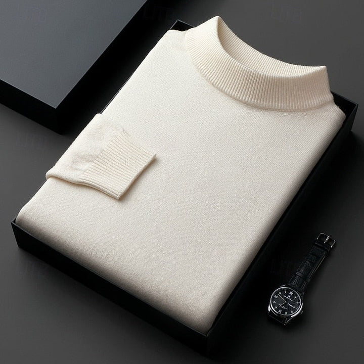Ribbed High-Neck Sweater