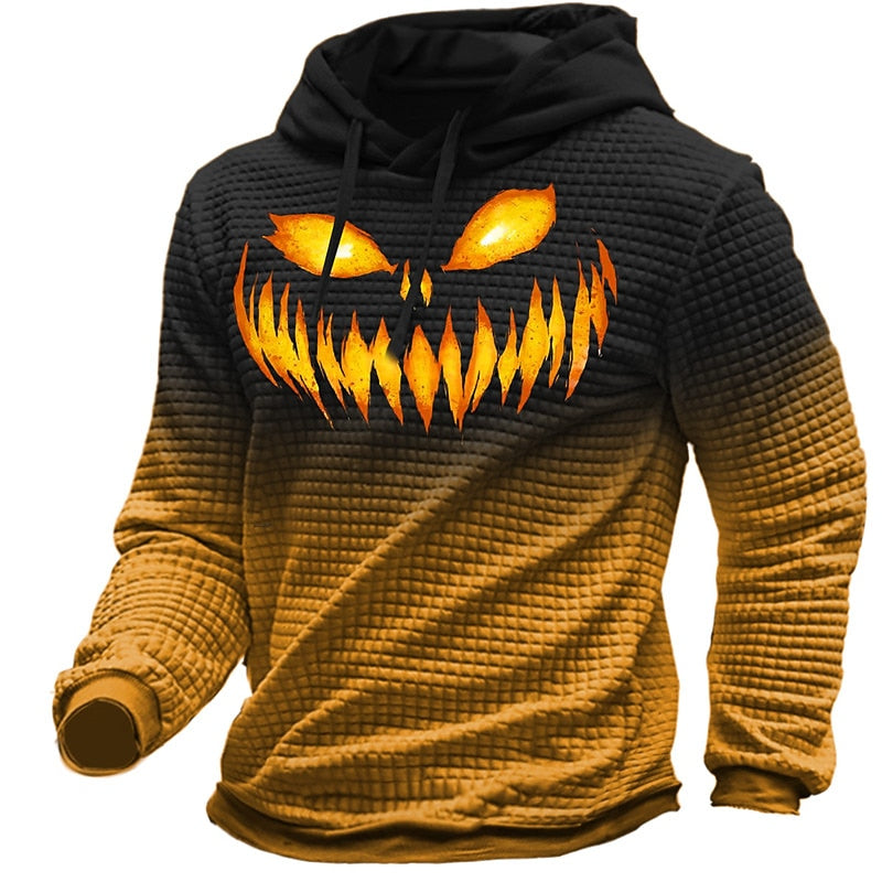Halloween Textured Graphic Hoodie
