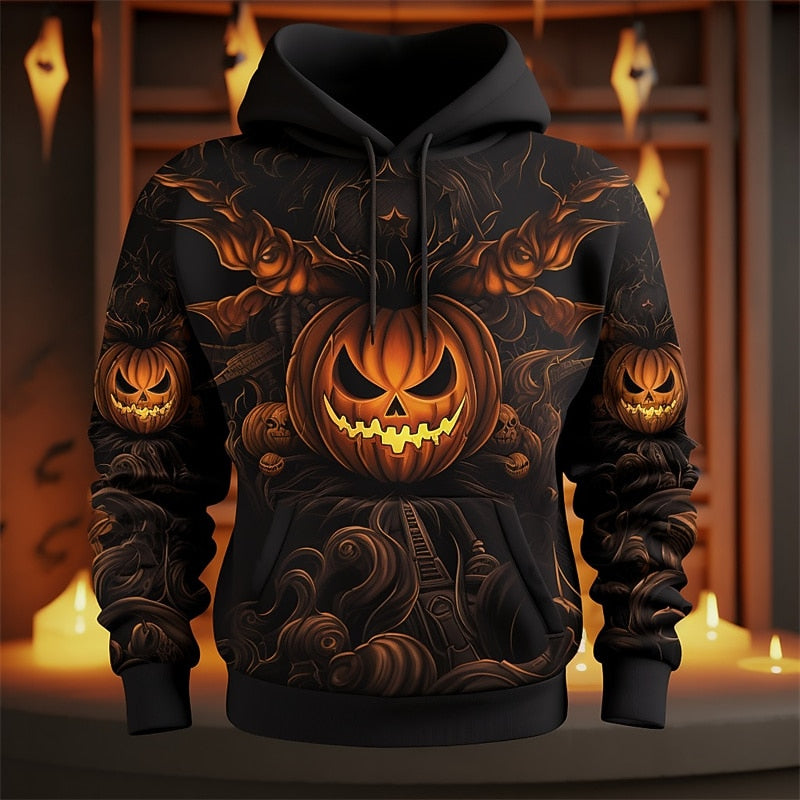 Halloween Pumpkin Graphic Hoodie