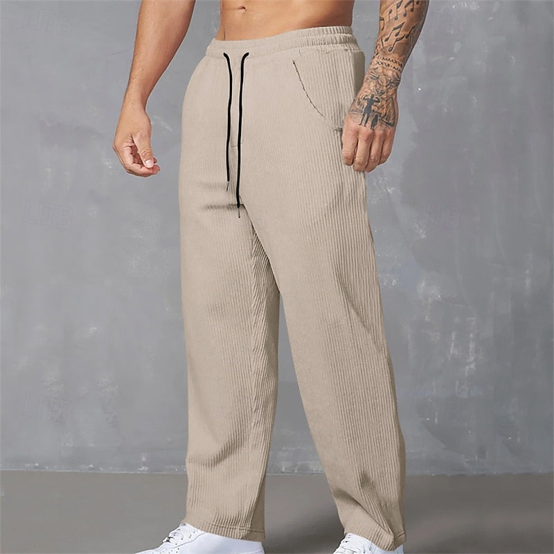 Relaxed Ribbed Pants