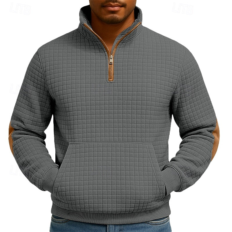 Textured Quarter-Zip Pullover