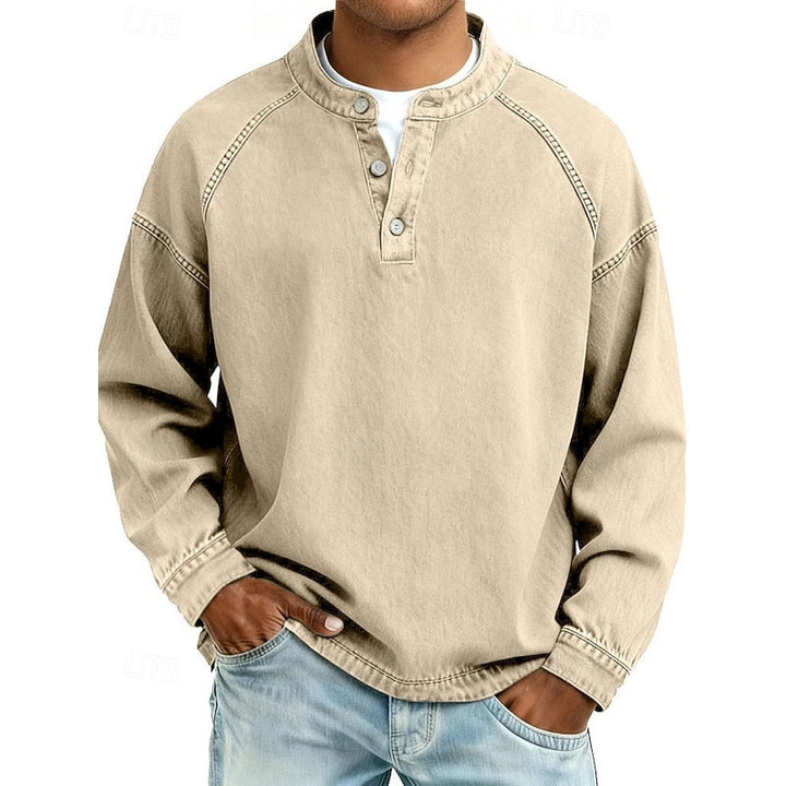 Vintage Washed Henley Shirt