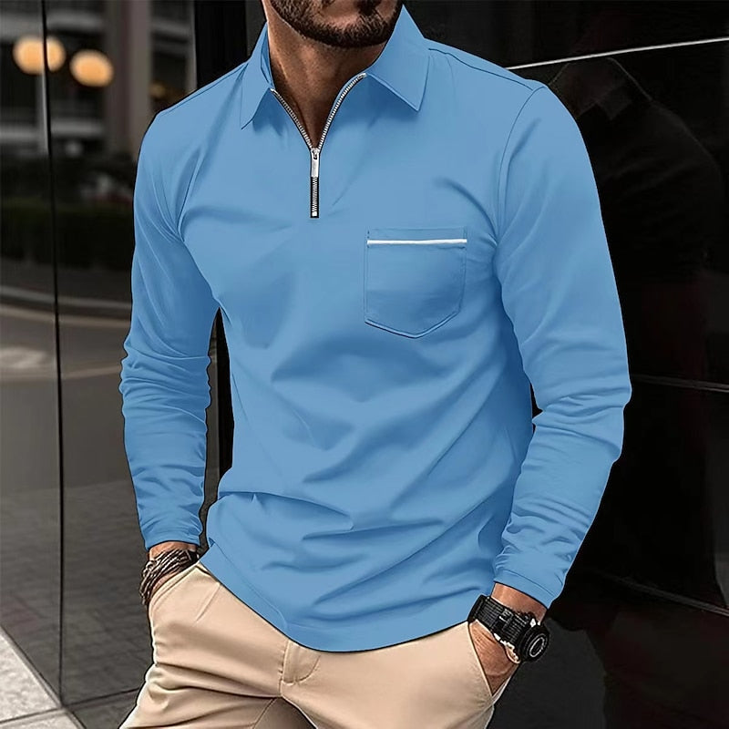 Refined Quarter-Zip Polo Shirt