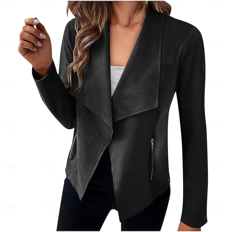 Draped Open-Front Jacket