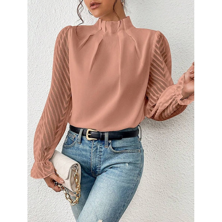Elegant High-Neck Blouse