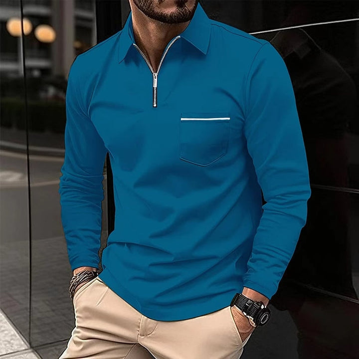 Refined Quarter-Zip Polo Shirt