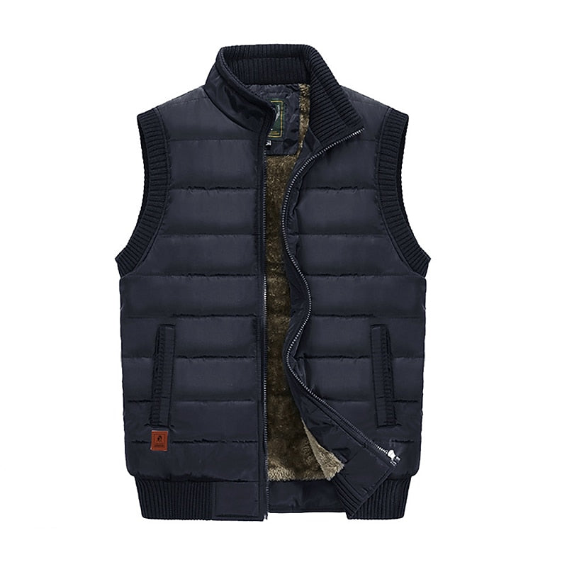 Quilted Stand-Collar Vest