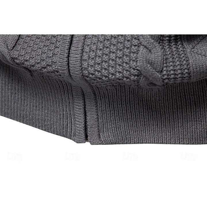 Textured Zip-Up Cardigan