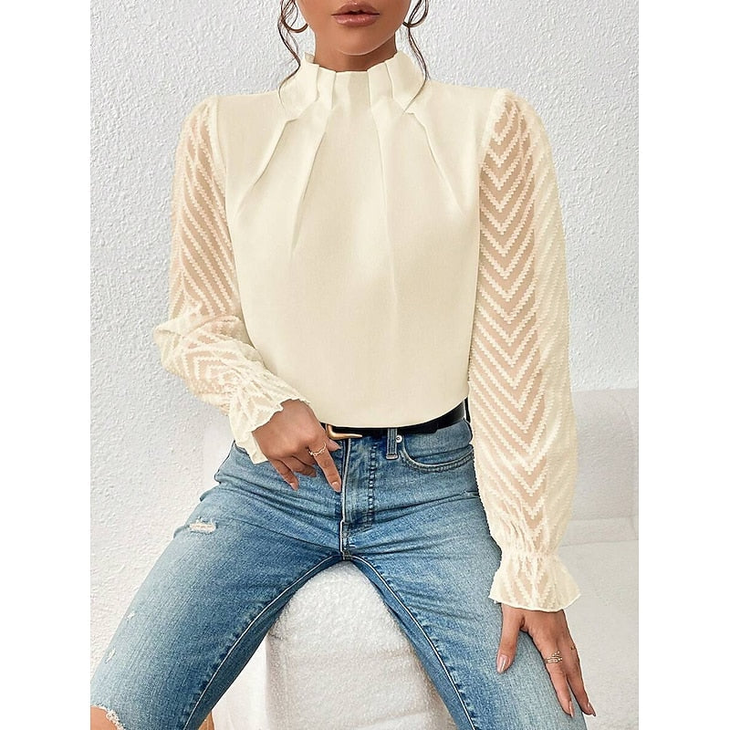 Elegant High-Neck Blouse